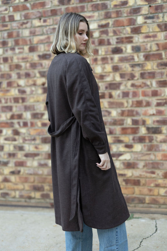 Chocolate Brown Raglan Coat